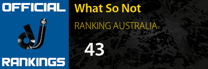 What So Not RANKING AUSTRALIA